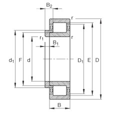 Bearing NJ424-M1 + HJ424 FAG