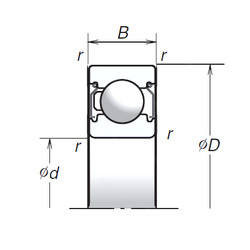 Bearing 6308T1XZZ NSK