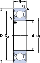 Bearing 6304-2RSH SKF