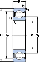 Bearing 6314-2Z/VA208 SKF