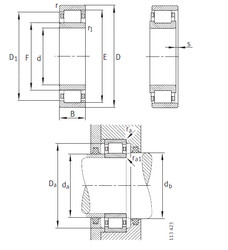 Bearing NU352-E-M1 FAG