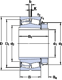 Bearing 23140-2CS5K/VT143 + H 3140 SKF