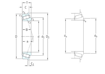 Bearing 32008XR/QVA621 SKF