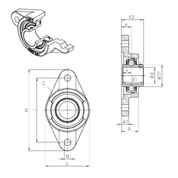 Bearing UCFL328 SNR