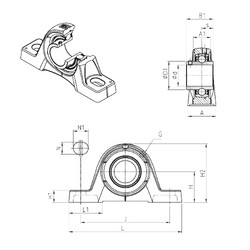Bearing UCPE215 SNR