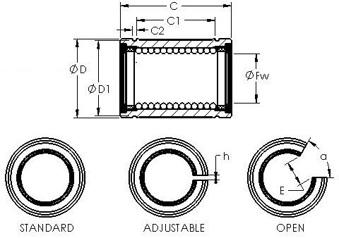 Bearing LBE 50 UU AST