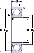 Bearing 6304-2RSL SKF
