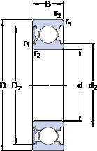 Bearing 6304-RSH SKF