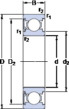 Bearing 6304-RSL SKF