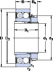 Bearing 2310 E-2RS1KTN9 + H 2310 SKF