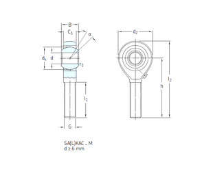 Bearing SALKAC6M SKF