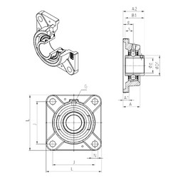 Bearing UCFE218 SNR