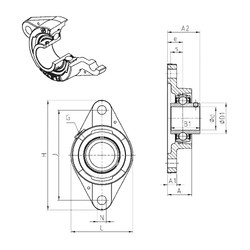 Bearing UCFLE208 SNR