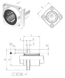 Bearing LMEKP40UU Samick