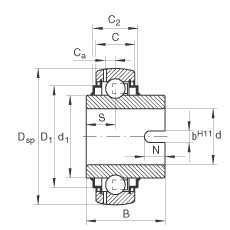 Bearing GLE70-KRR-B INA #1 image