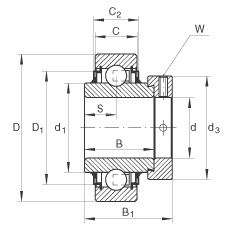 Bearing E50-KLL INA #1 image