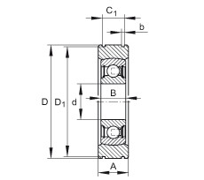 Bearing BE40 INA #1 image