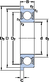 Bearing W 628/8 R-2RZ SKF #1 image