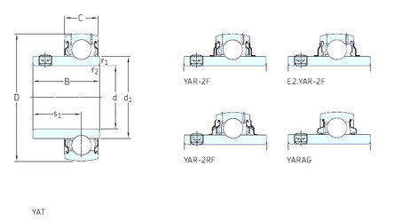 Bearing E2.YAR209-112-2F SKF #1 image