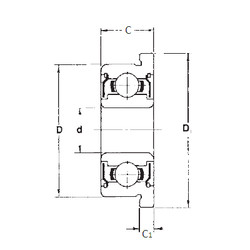 Bearing FR6ZZ FBJ #1 image