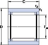 Bearing NK 8/16 TN SKF #1 image