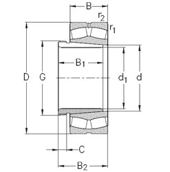 Bearing 239/670-K-MB-W33+AH39/670 NKE #1 image