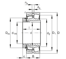 Bearing 23244-E1-K + H2344X FAG #1 image