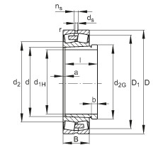 Bearing 24196-E1A-K30-MB1 + AH24196-H FAG #1 image