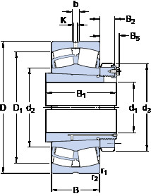 Bearing 23264 CCK/W33 + OH 3264 H SKF #1 image