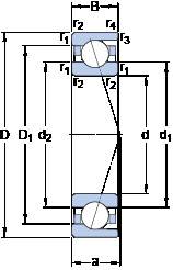 Bearing 71817 CD/P4 SKF #1 image