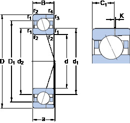 Bearing 7009 ACD/P4AH SKF #1 image