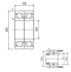 Bearing 7008DB NACHI #1 image