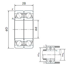 Bearing 7008DF NACHI #1 image