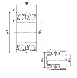 Bearing 7008DT NACHI #1 image