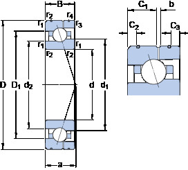 Bearing 7008 CE/HCP4AL SKF #1 image