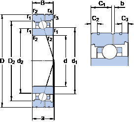 Bearing 7009 ACB/HCP4AL SKF #1 image