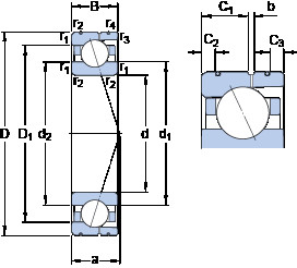 Bearing 7036 CD/P4AL SKF #1 image