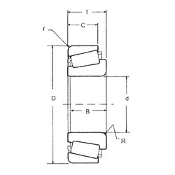 Bearing 33012 FBJ #1 image