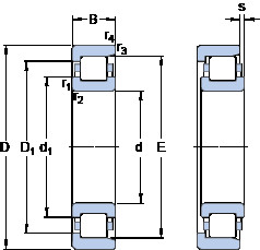 Bearing NF 307 ECP SKF #1 image