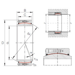 Bearing GE 950 DW-2RS2 INA #1 image