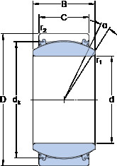 Bearing GEZ 304 TXE-2LS SKF #1 image