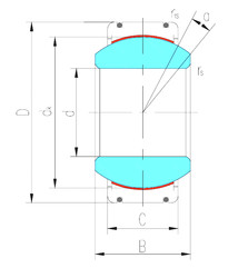 Bearing GEG260XT-2RS LS #1 image