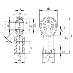 Bearing GIKR 8 PB INA #1 image
