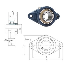 Bearing UCFL217-52E FYH #1 image